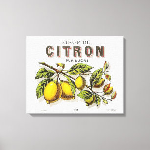 Vintage Sirop de Citron Werbung Leinwanddruck