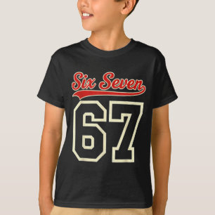 Vintage Six Seven 67 Meme Retro 6 7 Zahl T-Shirt