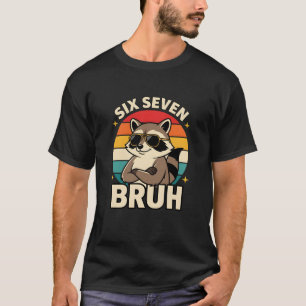 Vintage Six Seven Bruh Waschbär Sonnenbrille Meme T-Shirt