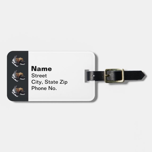 Vintage Skate Gepäckanhänger (Vorderseite horizontal)