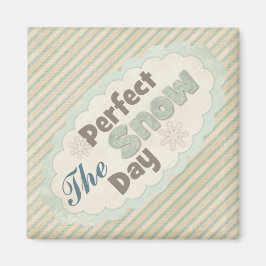 Vintage Skate niedlich rustikaler Winterschneetag Magnet