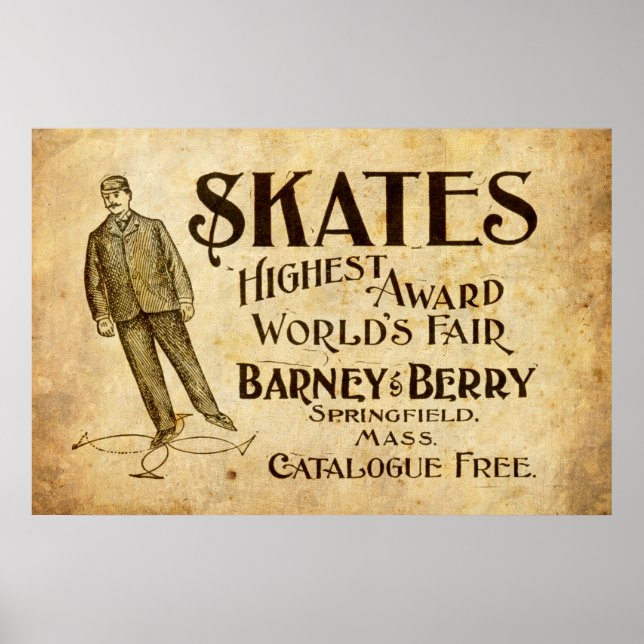 Vintage Skate und Beihilfe von 1899 Poster (Vorne)
