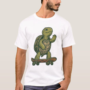 Vintage Skateboarding Schildkröte Vektor Art T-Shi T-Shirt