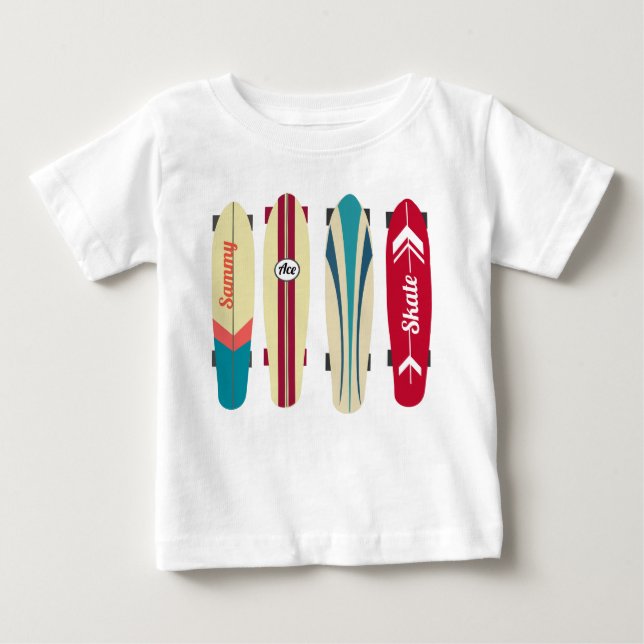 Vintage Skateboards Baby T-shirt (Vorderseite)