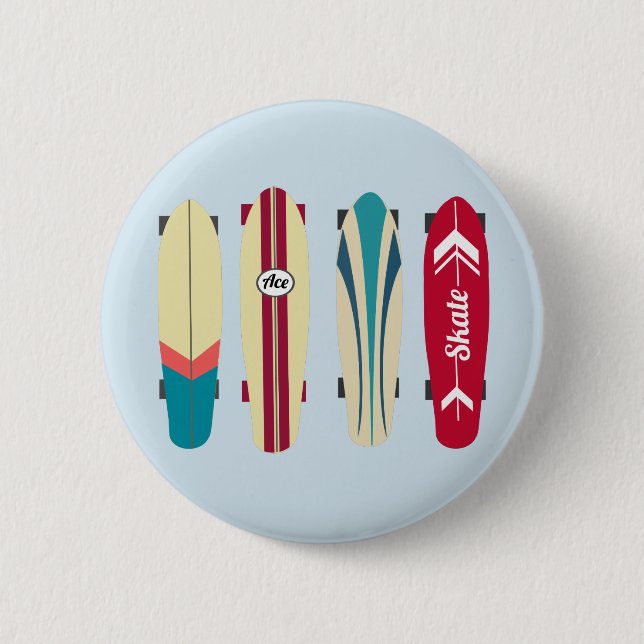 Vintage Skateboards Button (Vorderseite)