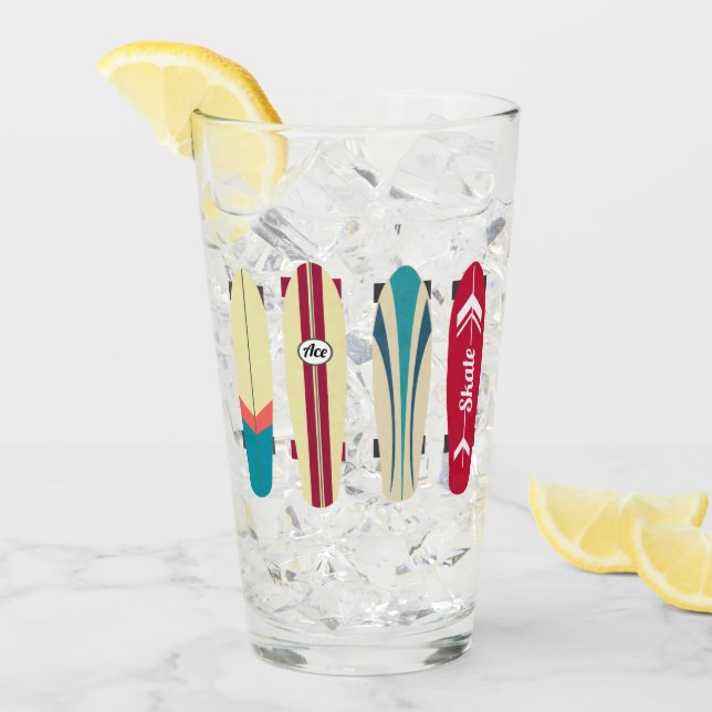 Vintage Skateboards Glas (Vorderseite Ice)