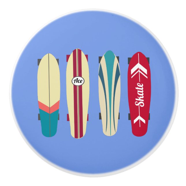 Vintage Skateboards Keramikknauf (Vorderseite)