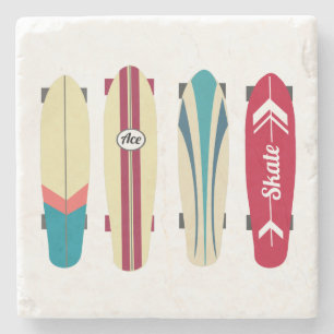 Vintage Skateboards Steinuntersetzer