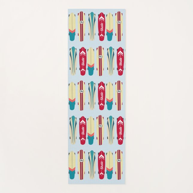 Vintage Skateboards Yogamatte (Vorderseite)