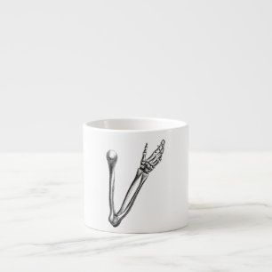 Vintage Skeleton Arm-Knochen-personalisierte Retro Espressotasse