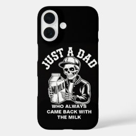 Vintage Skeleton Dad Came Back Milk Fathers Day iPhone 16 Hülle
