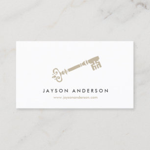 VINTAGE SKELETON KEY LOGO Nr. 1 Visitenkarte