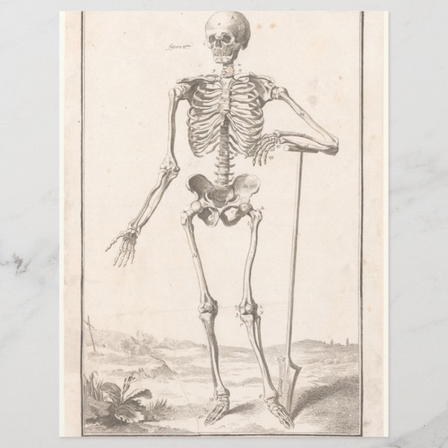 Vintage skeleton scrapbooking ephemera page (Vorderseite)