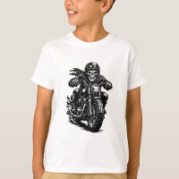 Vintage-Skelett-Biker-Motorrad-Illustration
