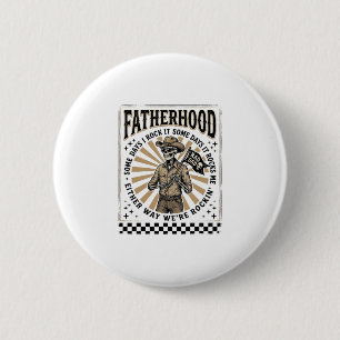 Vintage-Skelett-Cowboy-Vater-Shirt-Design Button