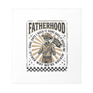 Vintage-Skelett-Cowboy-Vater-Shirt-Design Notizblock