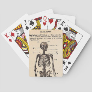 Vintage-Skelett-Definition Spielkarten