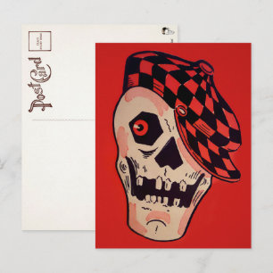 Vintage-Skelett-Dekoration Postkarte