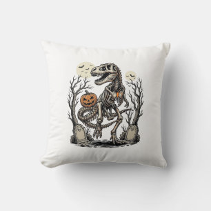Vintage-Skelett-Dinosaurier-Halloween-Friedhof-Des Kissen