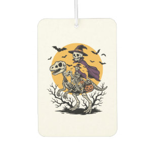 Vintage-Skelett-Dinosaurier-Halloween-Shirt-Design Autolufterfrischer