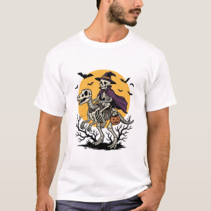 Vintage-Skelett-Dinosaurier-Halloween-Shirt-Design T-Shirt