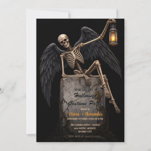 Vintage-Skelett-Erwachsene-Halloween-Party-Einladu Einladung