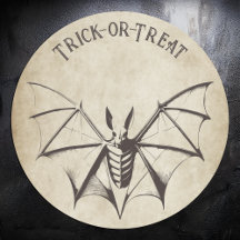 Vintage Skelett-Fledermaus Halloween