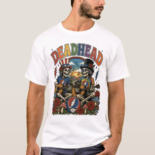 Vintage-Skelett-Jam-Band-Gitarren-T-Shirt T-Shirt