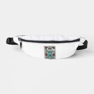 Vintage-Skelett-Krankenschwester-Tarotkarten-Shirt Bauchtasche
