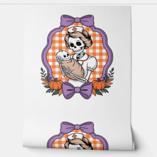 Vintage-Skelett-Krankenschwester und Baby � Süße H Tapete