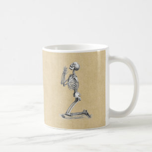 Vintage Skelett-Medizin-Diagramm Kaffeetasse