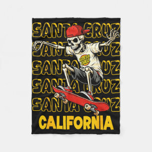 Vintage-Skelett-Skateboard Santa Cruz Kalifornien Fleecedecke