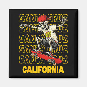 Vintage-Skelett-Skateboard Santa Cruz Kalifornien Magnet