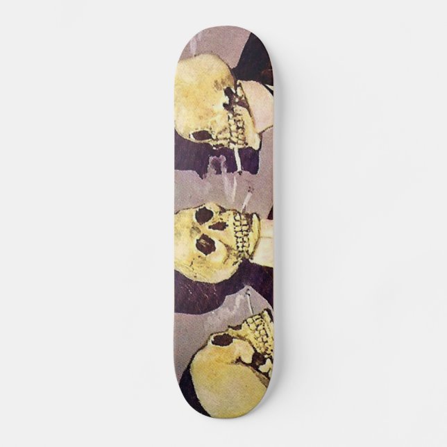 Vintage Skelette Skateboard (Vorderseite)