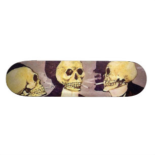 Vintage Skelette Skateboard