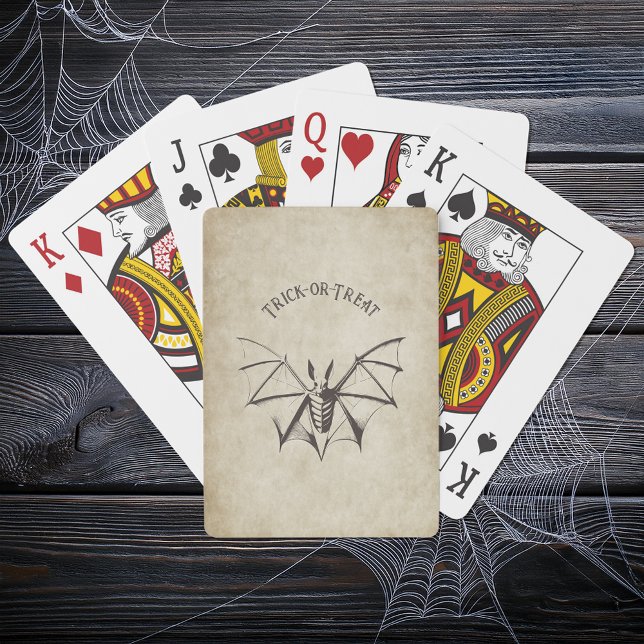 Vintage Skelettkästen zu Halloween Spielkarten (Von Creator hochgeladen)