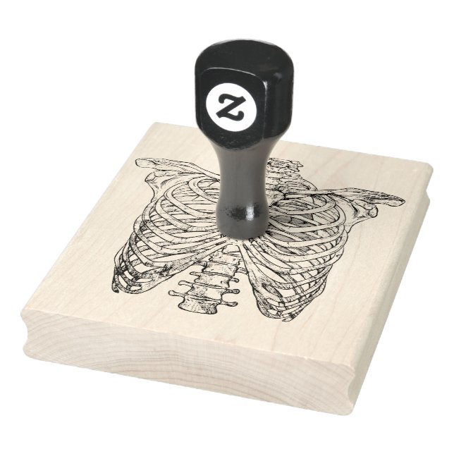 Vintage Skelettknochen Torso Gothic Halloween Gummistempel (Stempel)