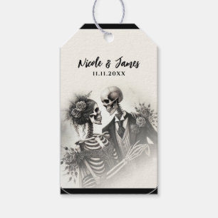 Vintage Skelettromantik Gotische Hochzeitsszenon V Geschenkanhänger