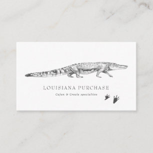 Vintage Sketch-Alligator-Visitenkarte Visitenkarte