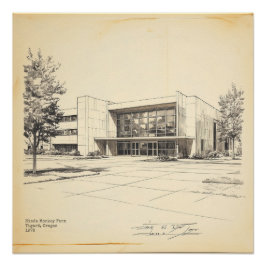 Vintage Sketch Hindu Monkey Farm Poster