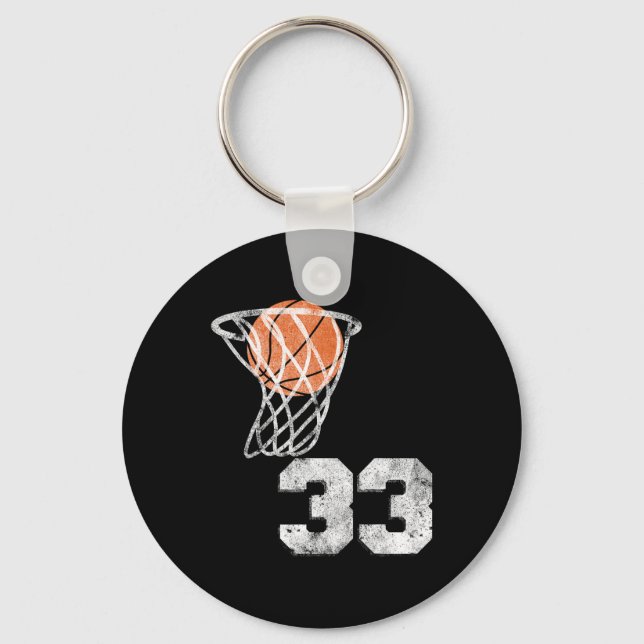 Vintage Sketll Jersey Number 33 Player Number  Schlüsselanhänger (Vorderseite)