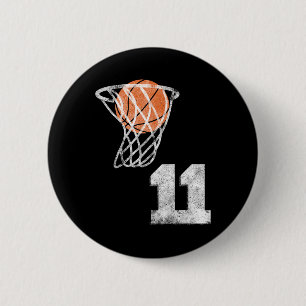Vintage Sketll Trikot Nummer 11 Spieler Nummer Button