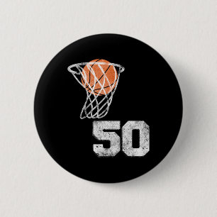 Vintage Sketll Trikot Nummer 50 Spieler Nummer Button