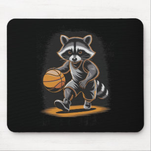 Vintage Sketll Waschbär Talk Shoot Slam Game Dunk Mousepad