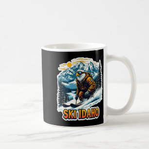 Vintage-Ski-Adler-Design-Ski-Idaho Kaffeetasse