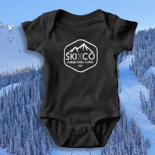 Vintage-Ski Berg Steamboat Springs Colorado Baby Strampler