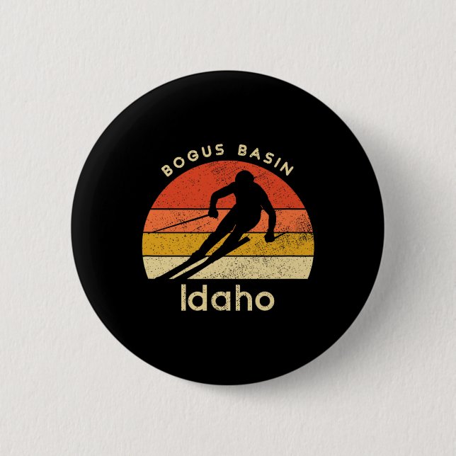 Vintage-Ski Bogus Sin Idaho Berg  Button (Vorderseite)