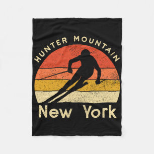 Vintage Ski Hunter Berg New York Gebirge Fleecedecke