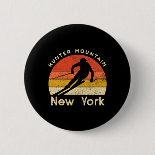 Vintage-Ski-Jäger Berg New York Gebirge  Button