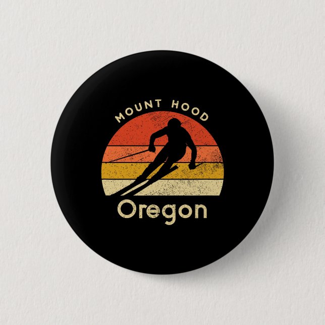 Vintage-Ski Mount Hood Oregon Berg  Button (Vorderseite)